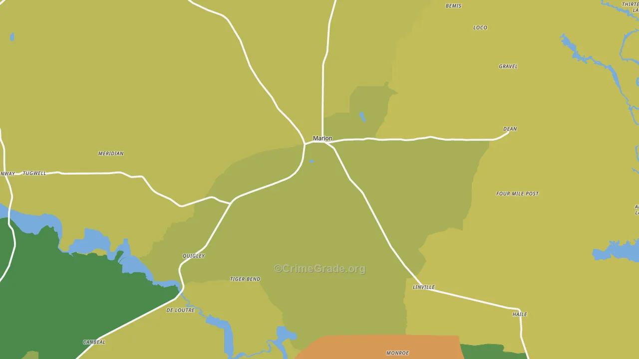 71260, LA Map of Drug-Related Crime Rates
