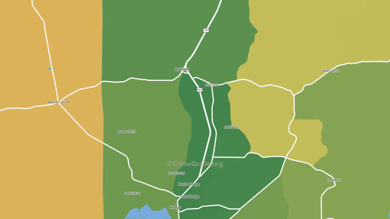 71268, LA Map of Drug-Related Crime Rates