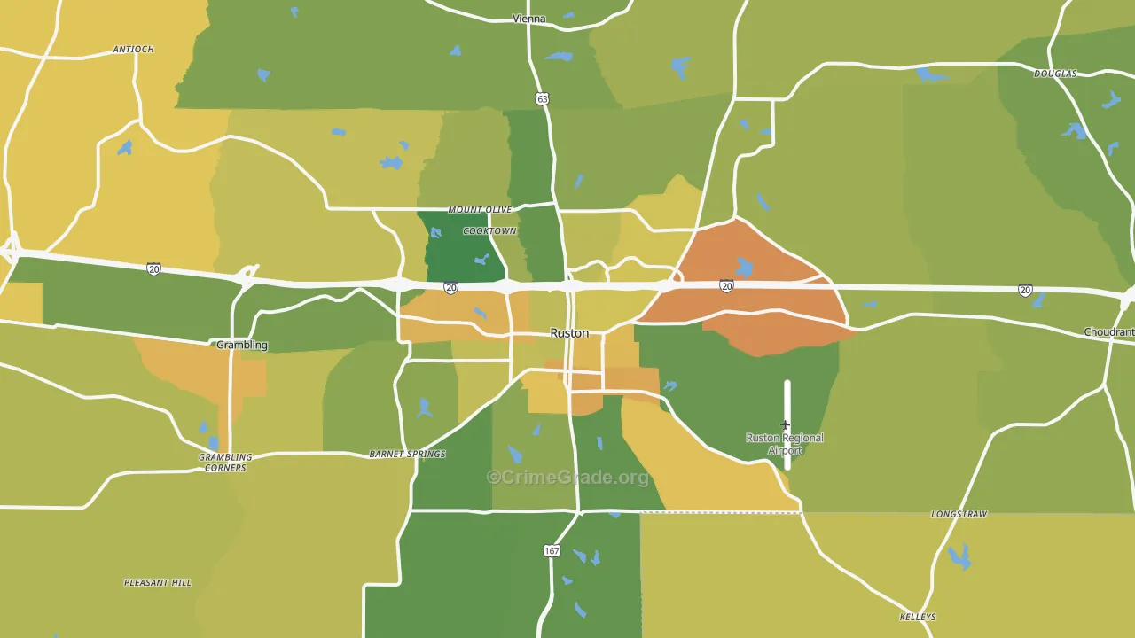 71270, LA Map of Drug-Related Crime Rates