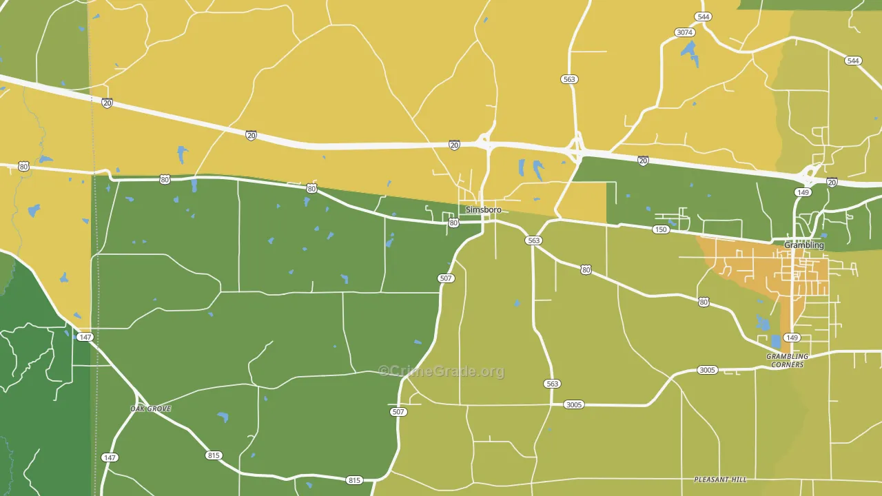 71275, LA Map of Drug-Related Crime Rates