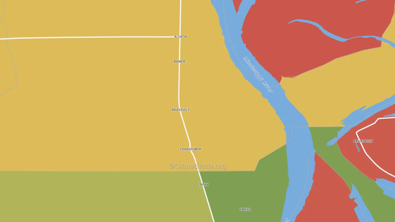 71276, LA Map of Drug-Related Crime Rates
