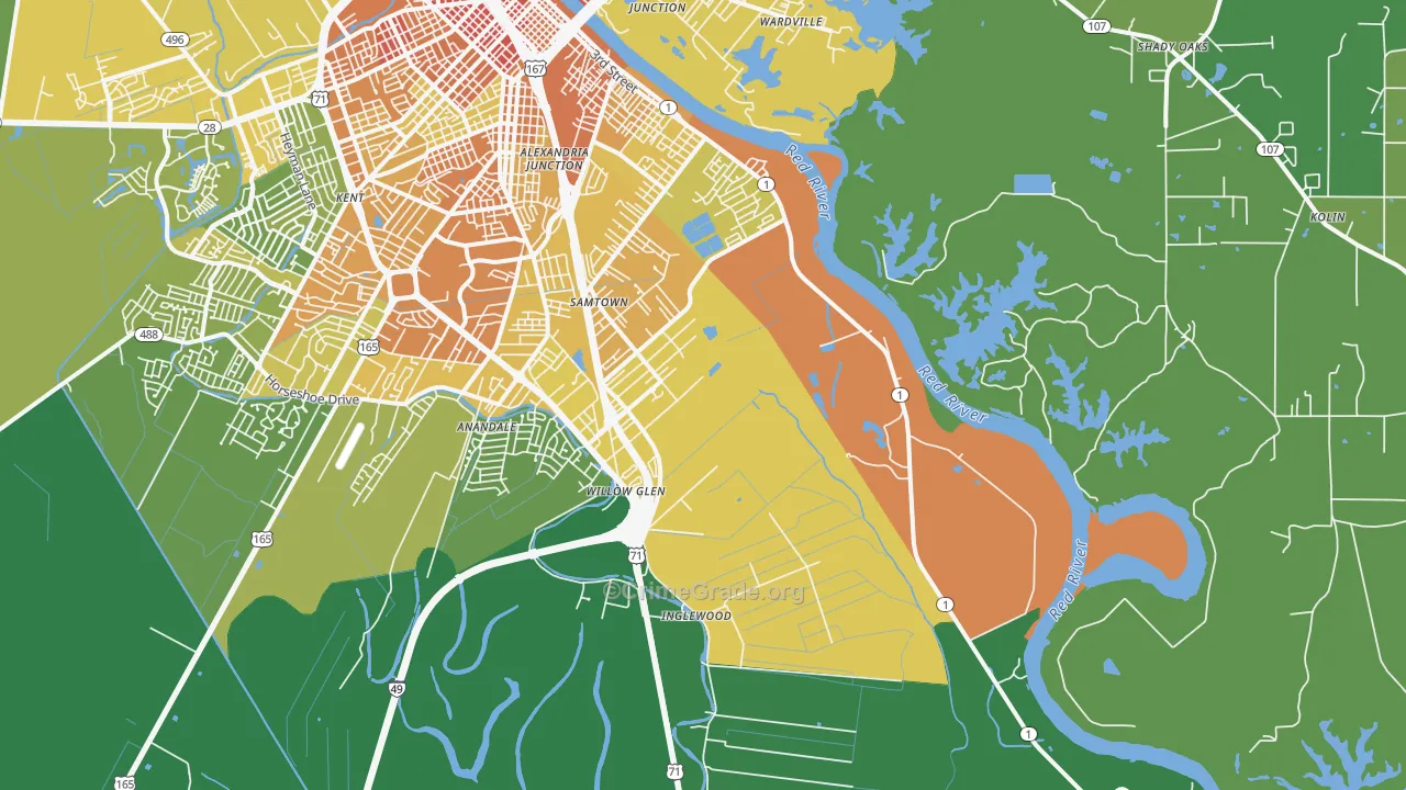 71302, LA Map of Drug-Related Crime Rates