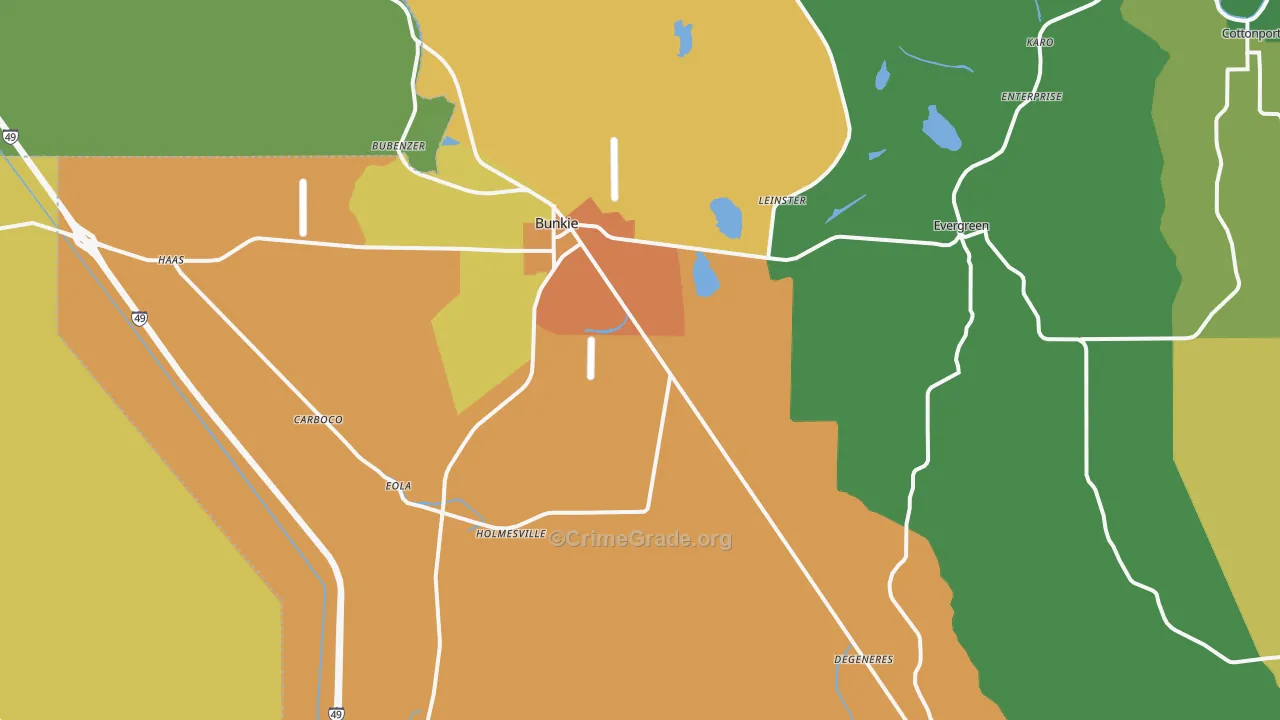 71322, LA Map of Drug-Related Crime Rates