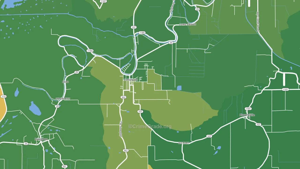 71327, LA Map of Drug-Related Crime Rates