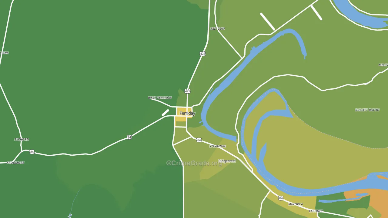 71334, LA Map of Drug-Related Crime Rates