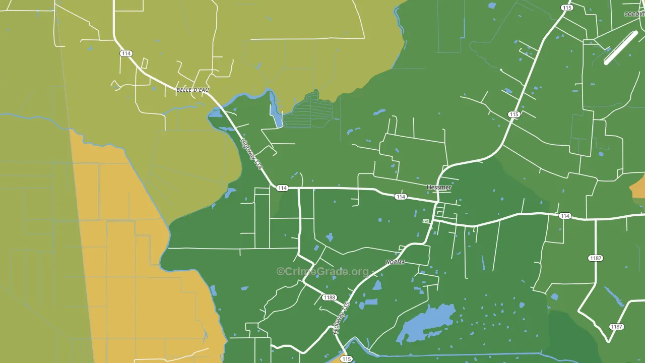 71341, LA Map of Drug-Related Crime Rates