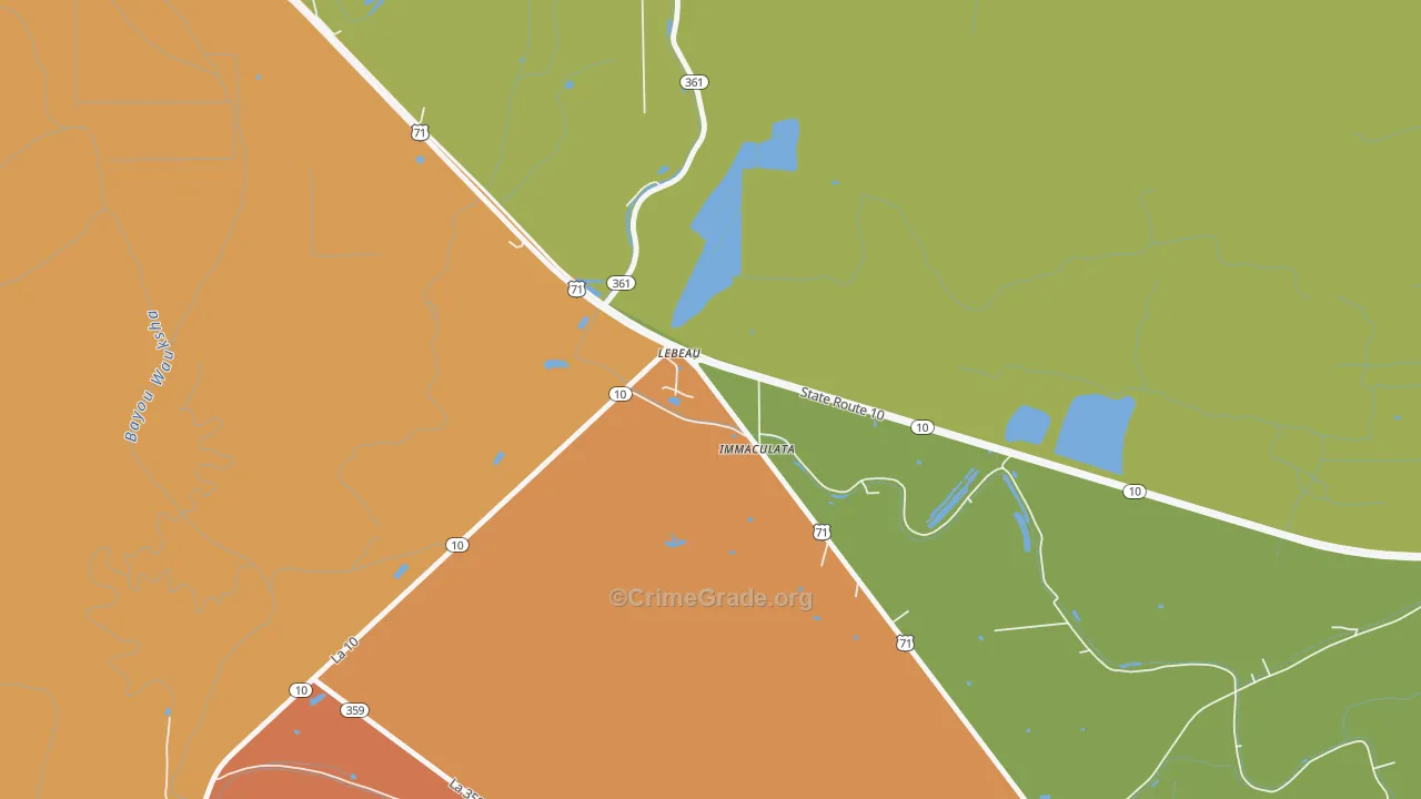 71345, LA Map of Drug-Related Crime Rates