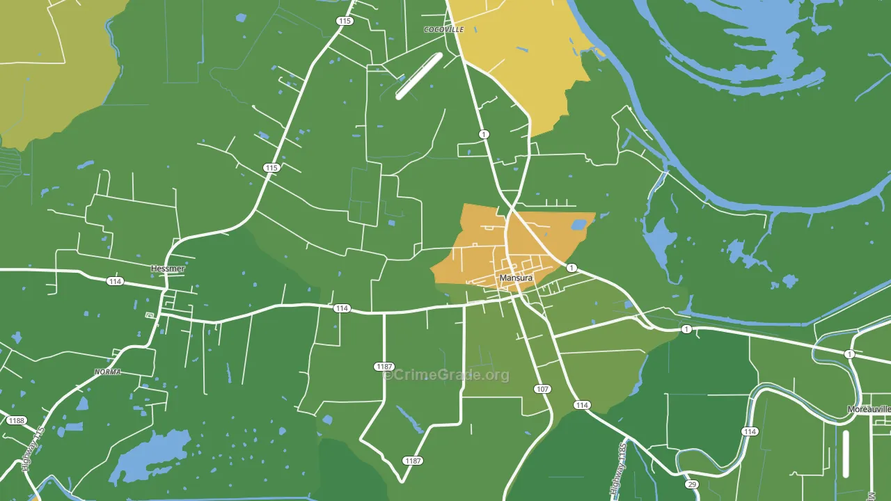 71350, LA Map of Drug-Related Crime Rates