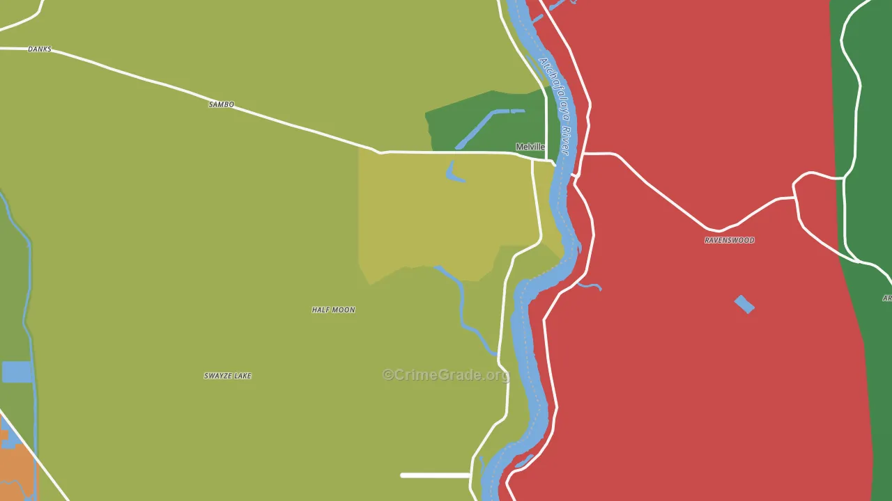 71353, LA Map of Drug-Related Crime Rates