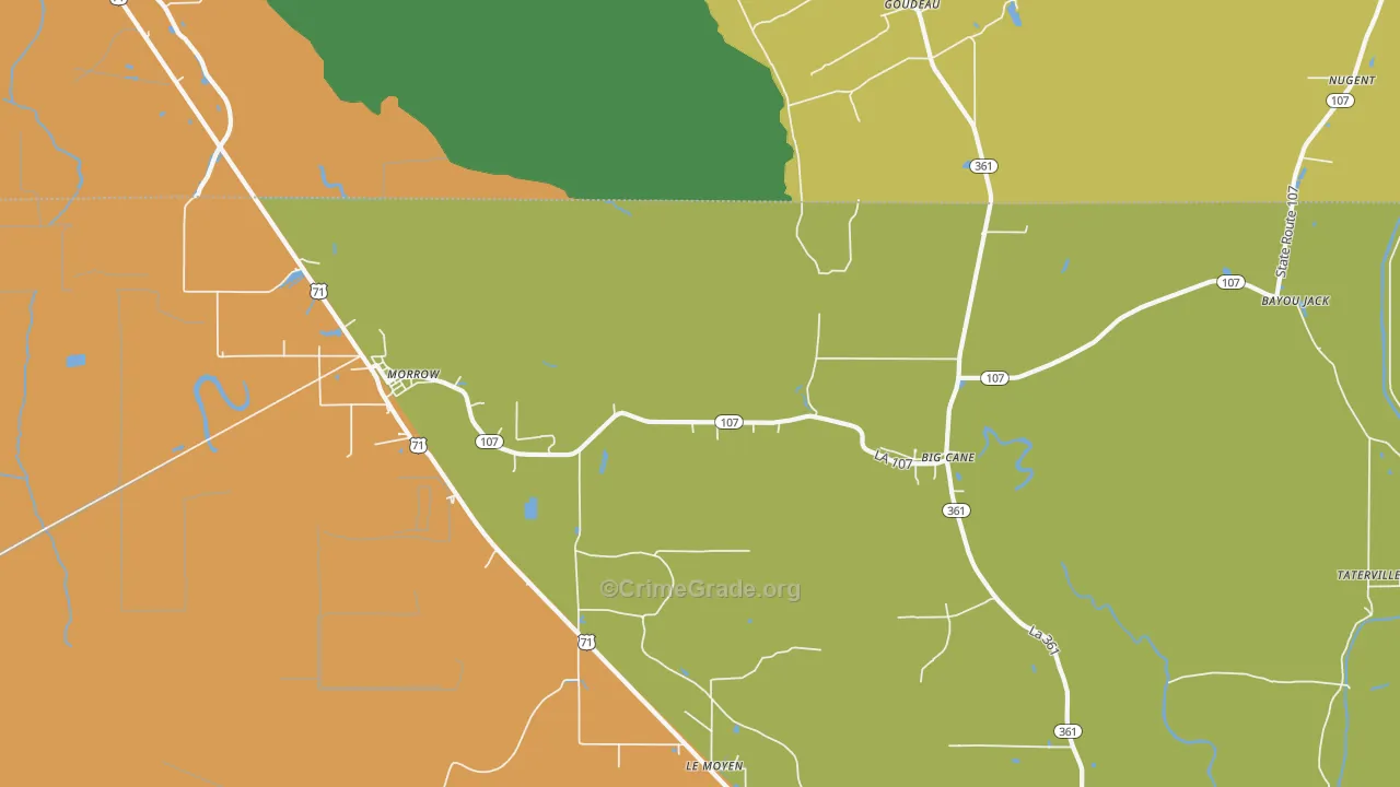71356, LA Map of Drug-Related Crime Rates