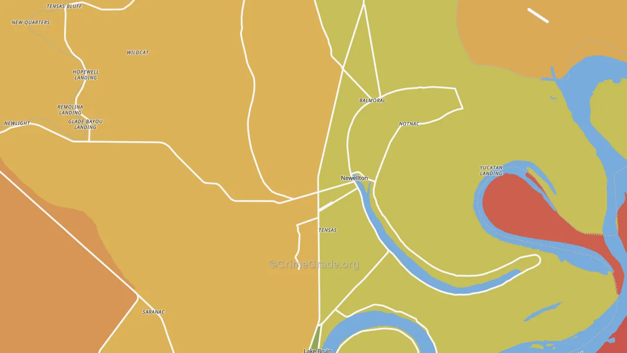 71357, LA Map of Drug-Related Crime Rates