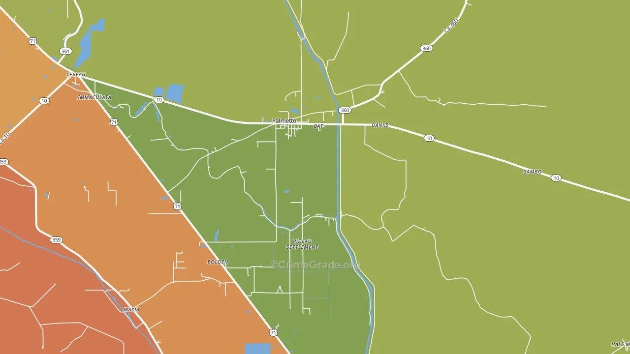 71358, LA Map of Drug-Related Crime Rates