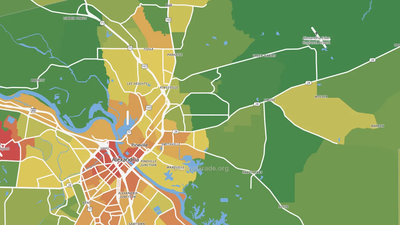 71360, LA Map of Drug-Related Crime Rates
