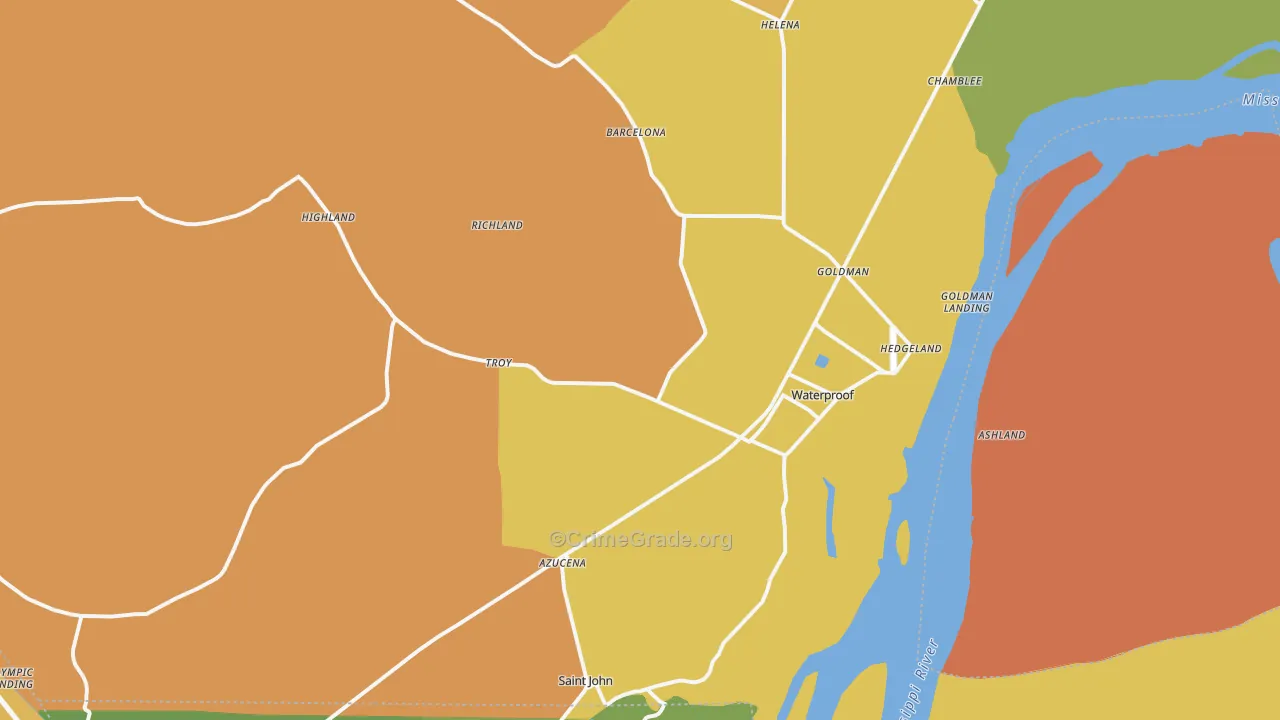 71375, LA Map of Drug-Related Crime Rates