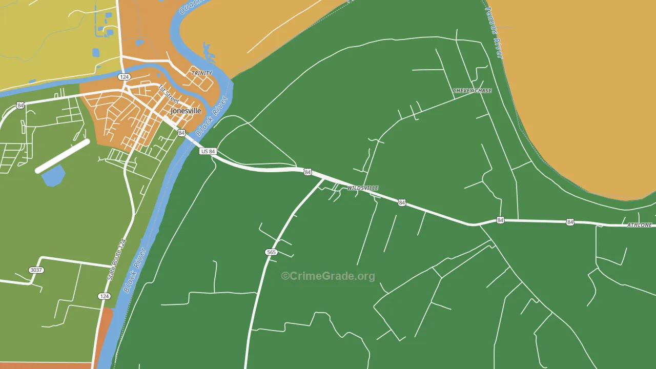 71377, LA Map of Drug-Related Crime Rates