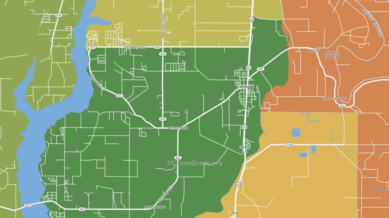 71378, LA Map of Drug-Related Crime Rates