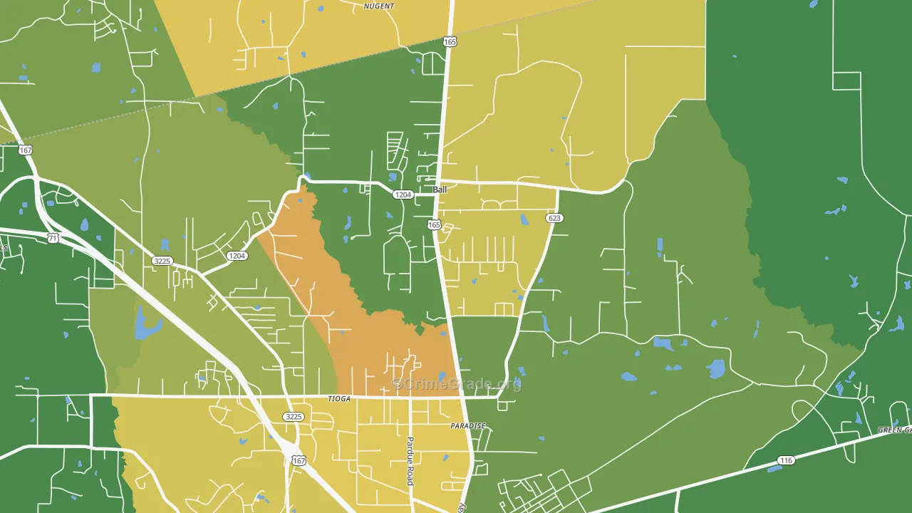 71405, LA Map of Drug-Related Crime Rates