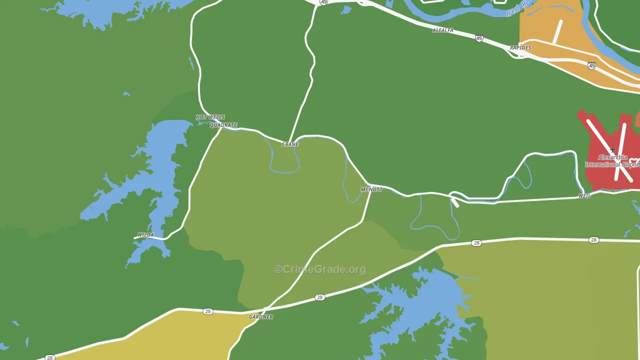 71409, LA Map of Drug-Related Crime Rates