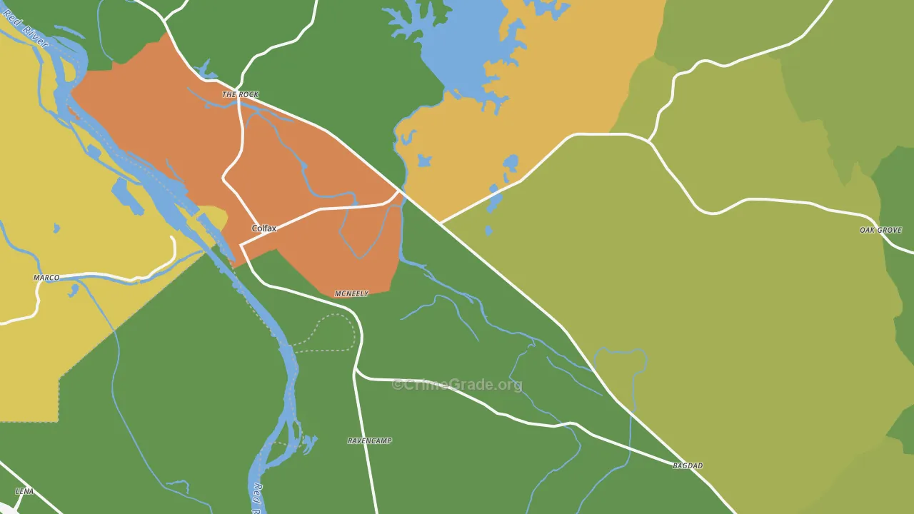 71417, LA Map of Drug-Related Crime Rates