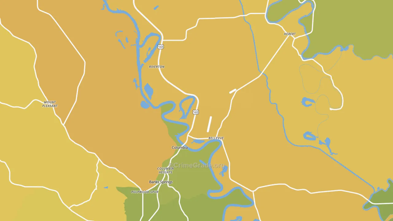 71418, LA Map of Drug-Related Crime Rates