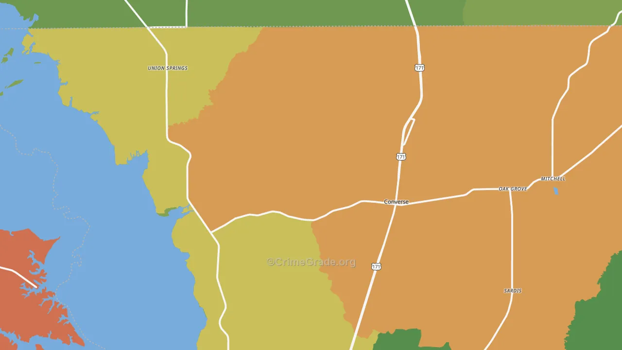 71419, LA Map of Drug-Related Crime Rates