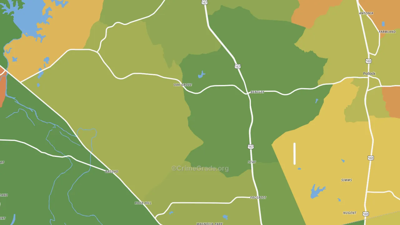 71423, LA Map of Drug-Related Crime Rates