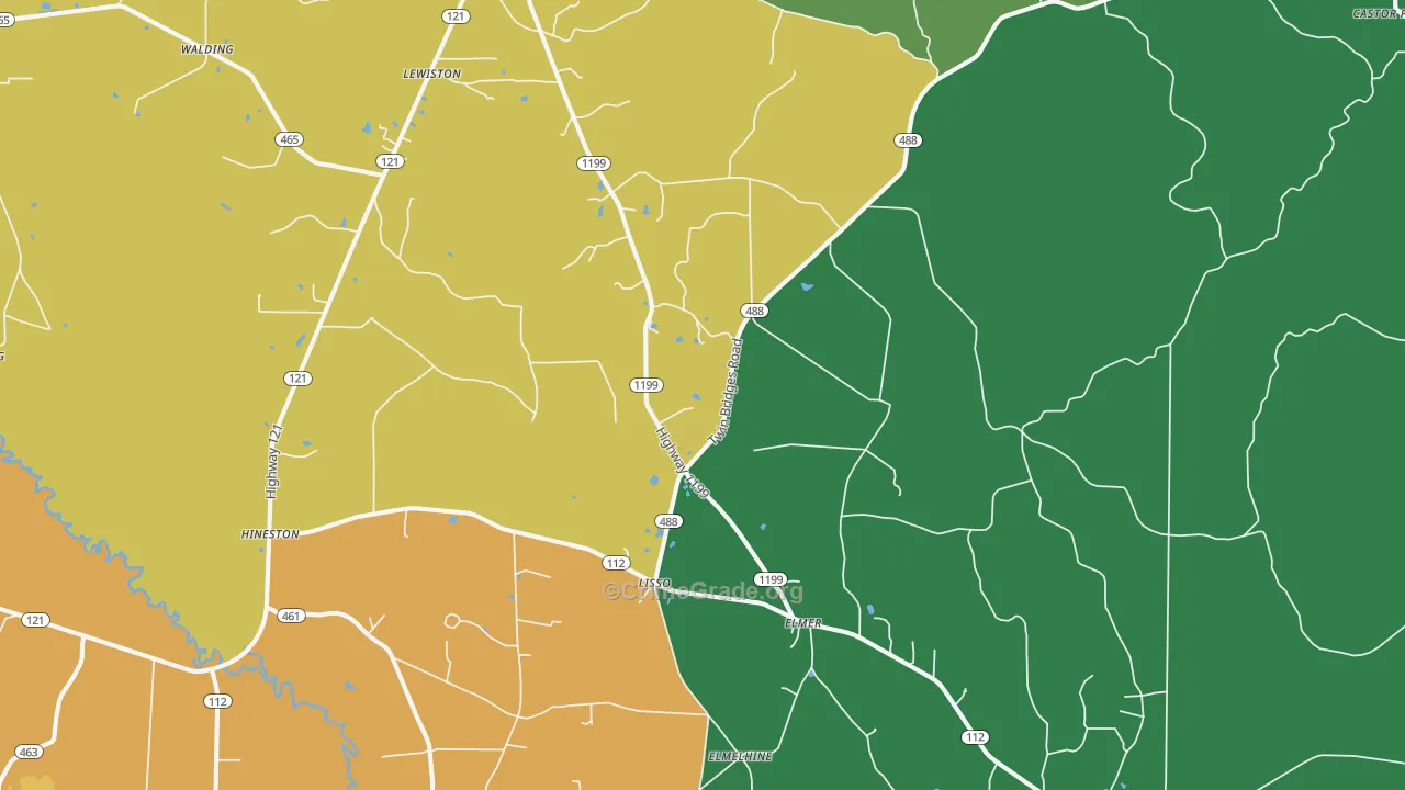 71424, LA Map of Drug-Related Crime Rates