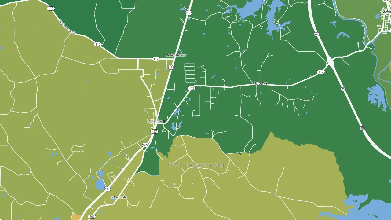 71430, LA Map of Drug-Related Crime Rates