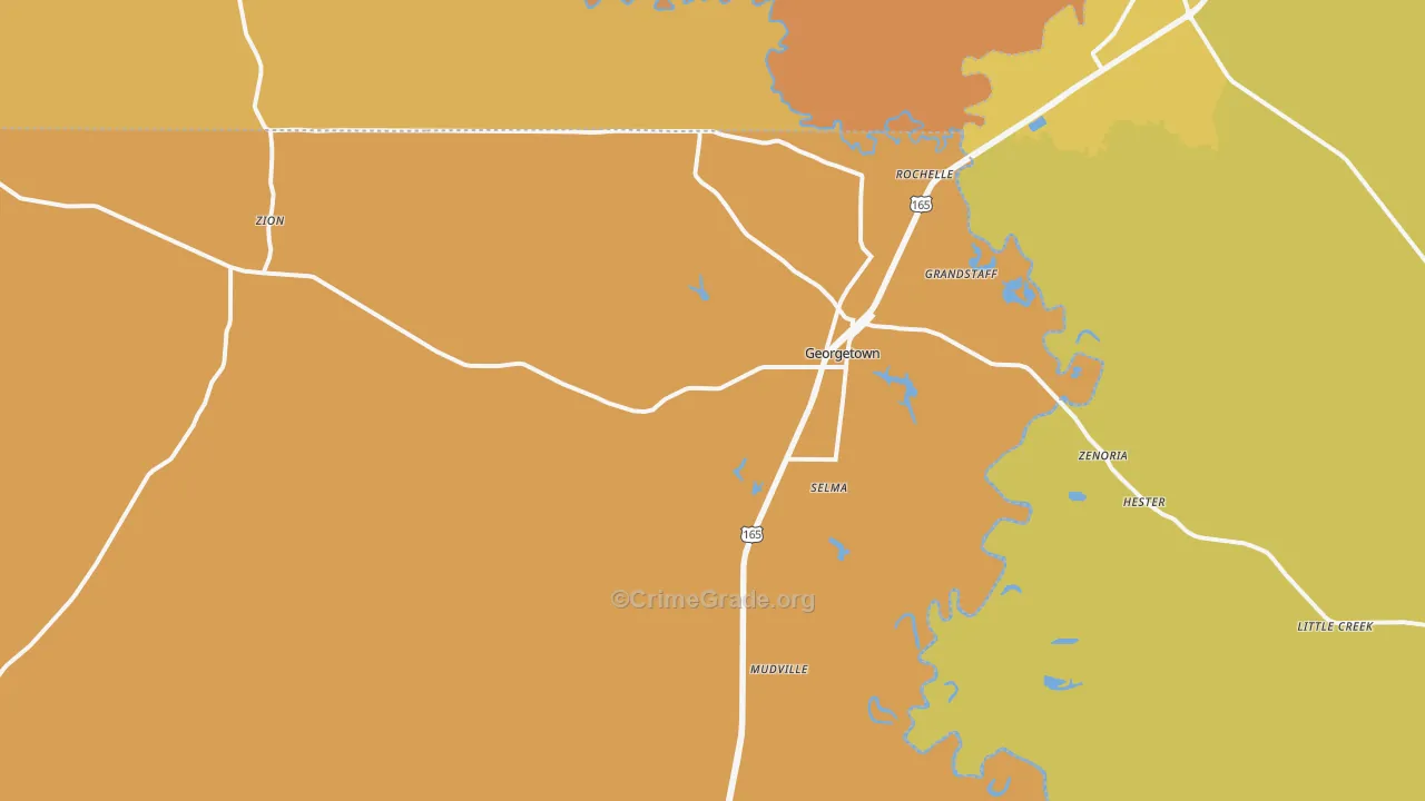 71432, LA Map of Drug-Related Crime Rates