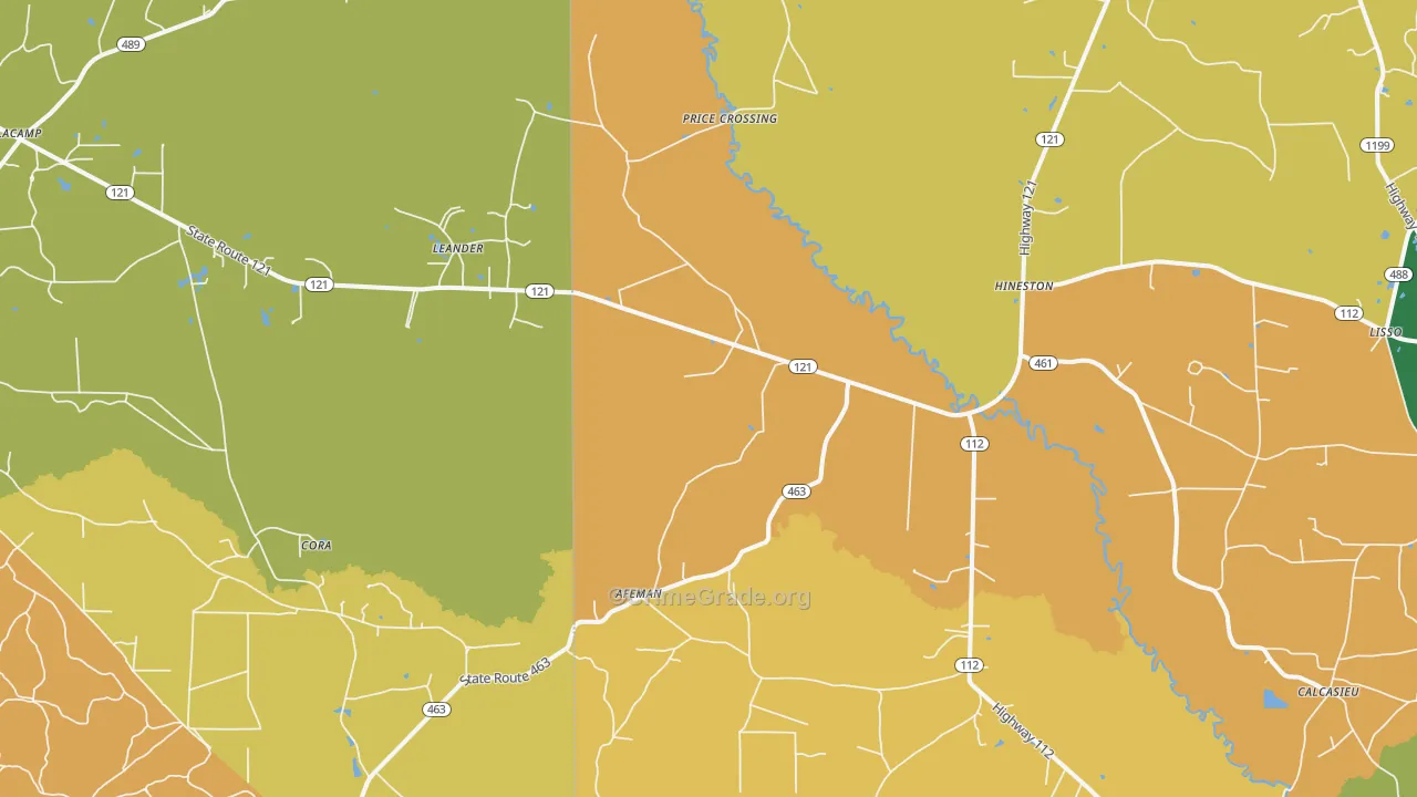 71438, LA Map of Drug-Related Crime Rates