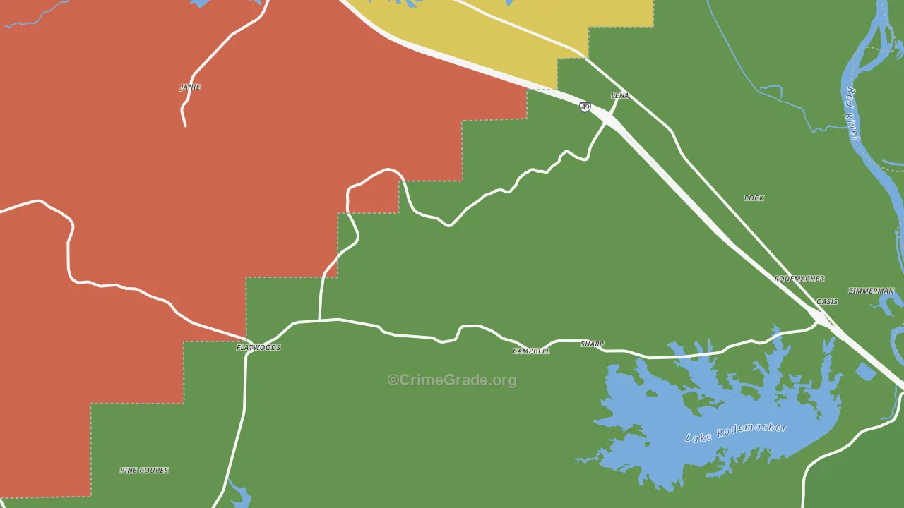 71447, LA Map of Drug-Related Crime Rates