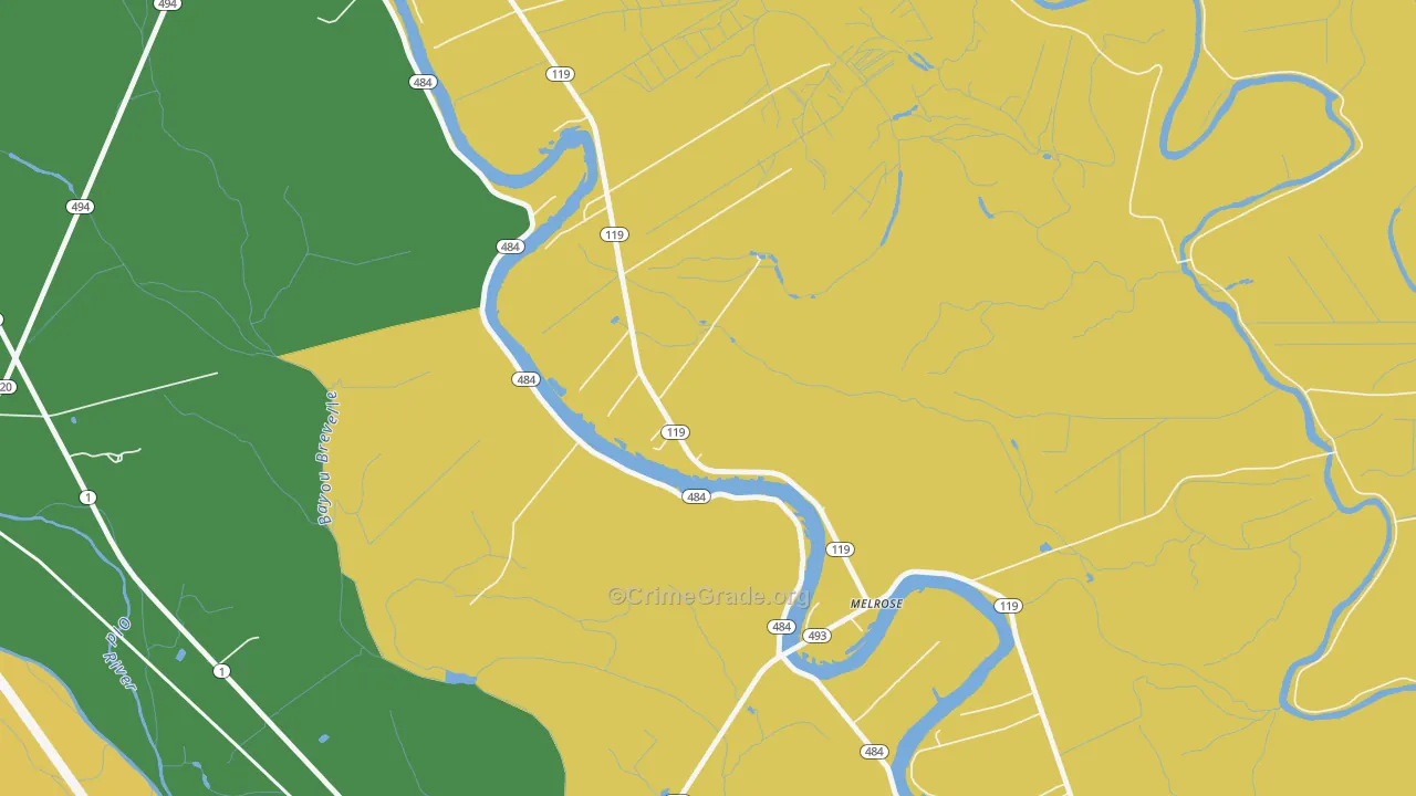 71452, LA Map of Drug-Related Crime Rates