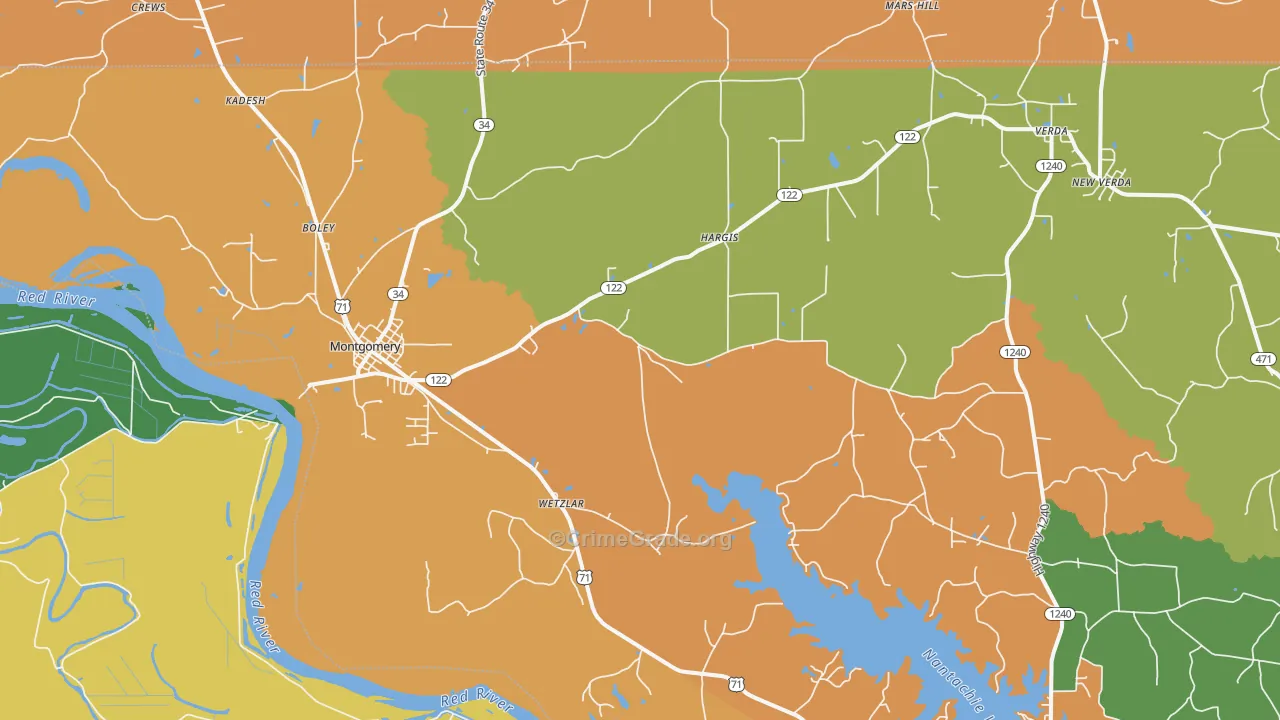 71454, LA Map of Drug-Related Crime Rates