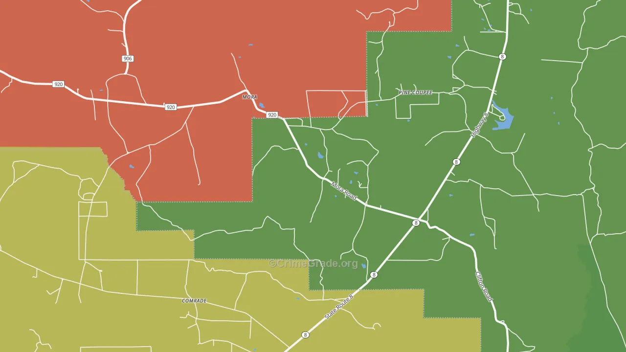 71455, LA Map of Drug-Related Crime Rates