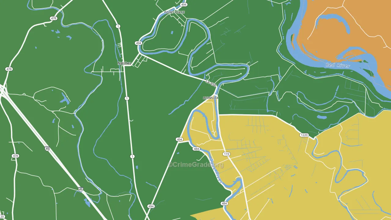 71456, LA Map of Drug-Related Crime Rates
