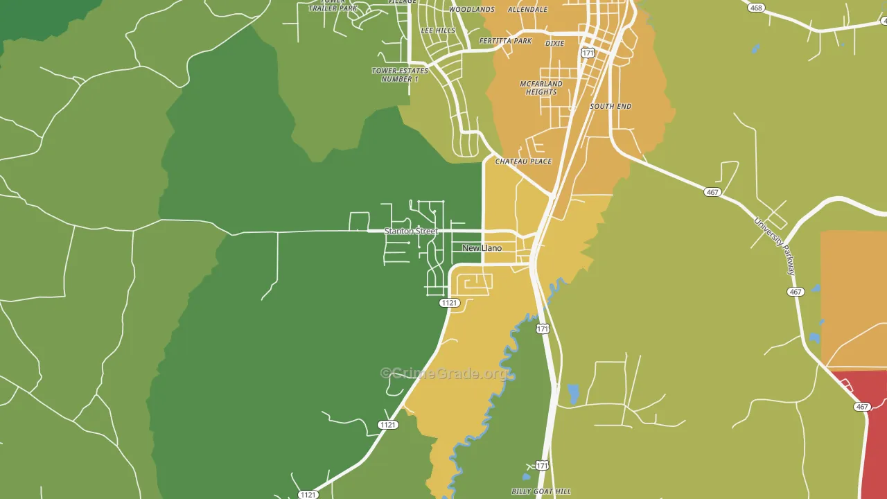 71461, LA Map of Drug-Related Crime Rates