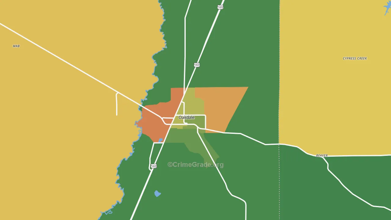 71463, LA Map of Drug-Related Crime Rates