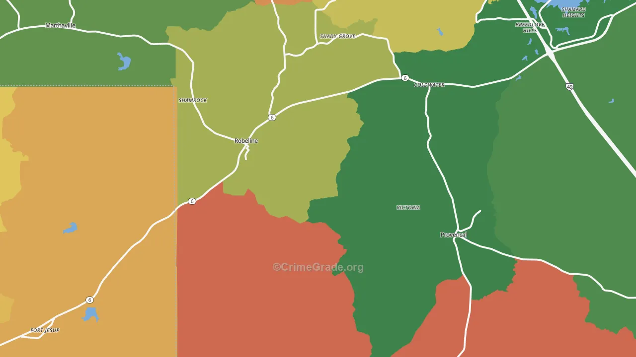 71469, LA Map of Drug-Related Crime Rates
