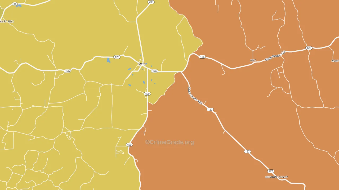 71473, LA Map of Drug-Related Crime Rates