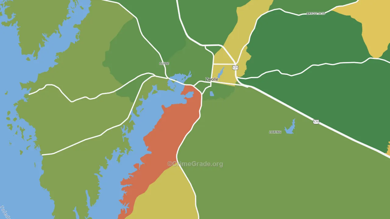 71486, LA Map of Drug-Related Crime Rates