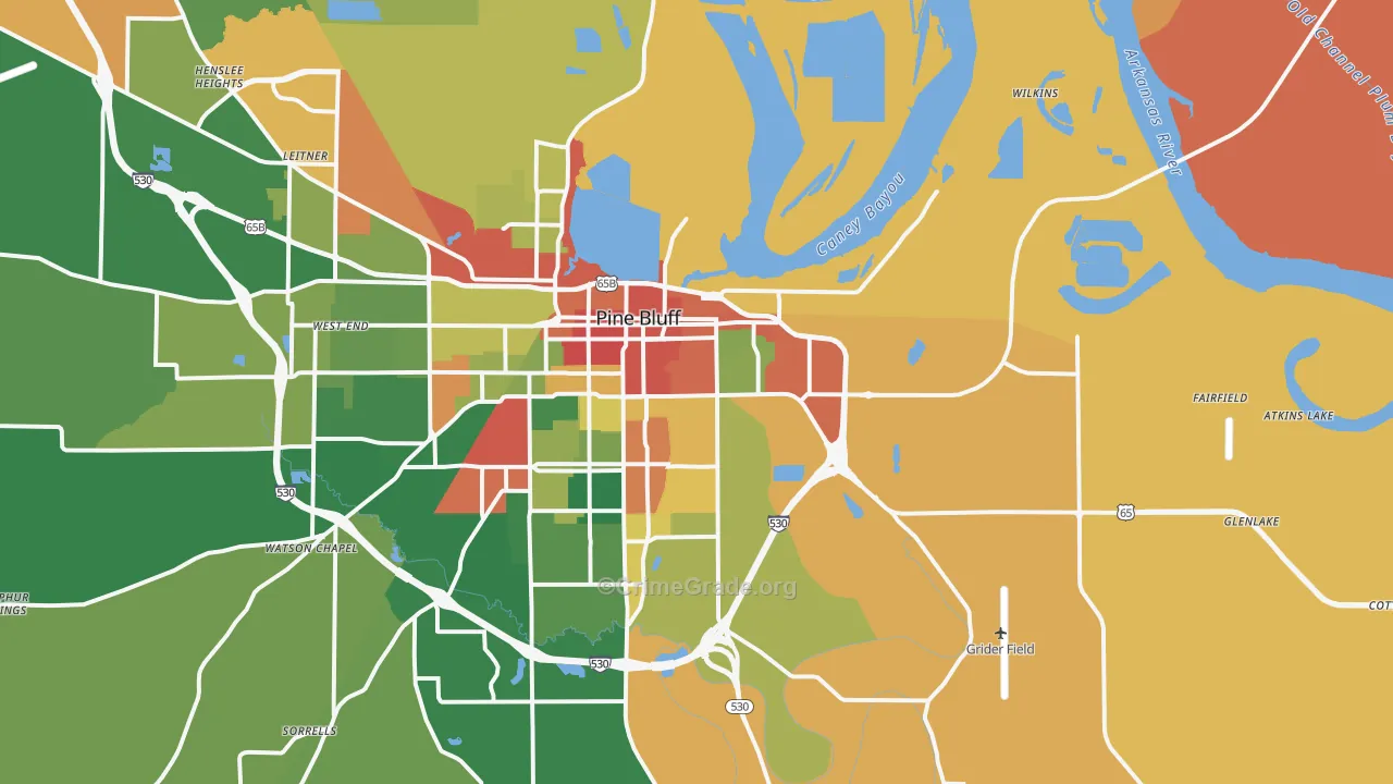 71601, AR Map of Drug-Related Crime Rates