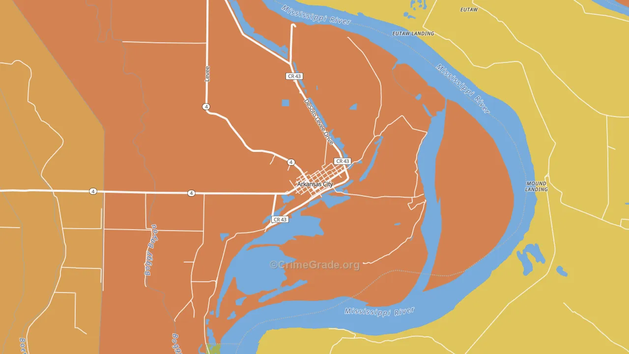 71630, AR Map of Drug-Related Crime Rates