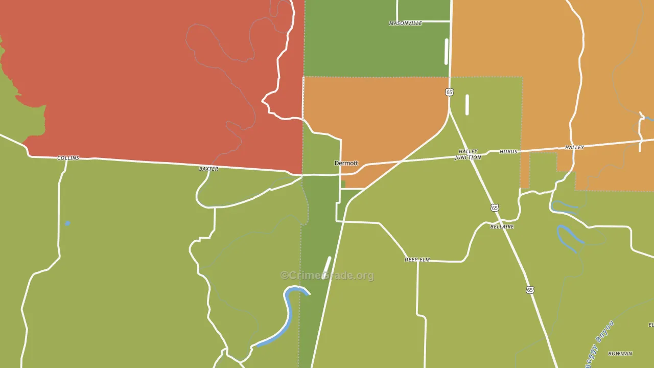 71638, AR Map of Drug-Related Crime Rates