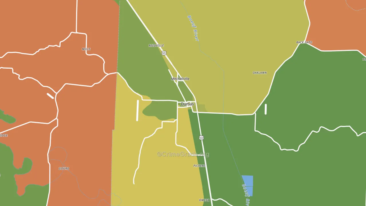 71639, AR Map of Drug-Related Crime Rates