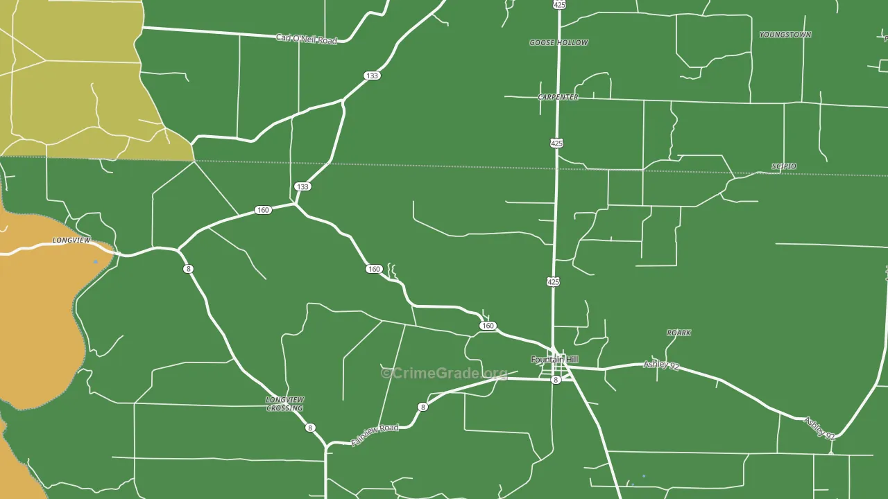 71642, AR Map of Drug-Related Crime Rates