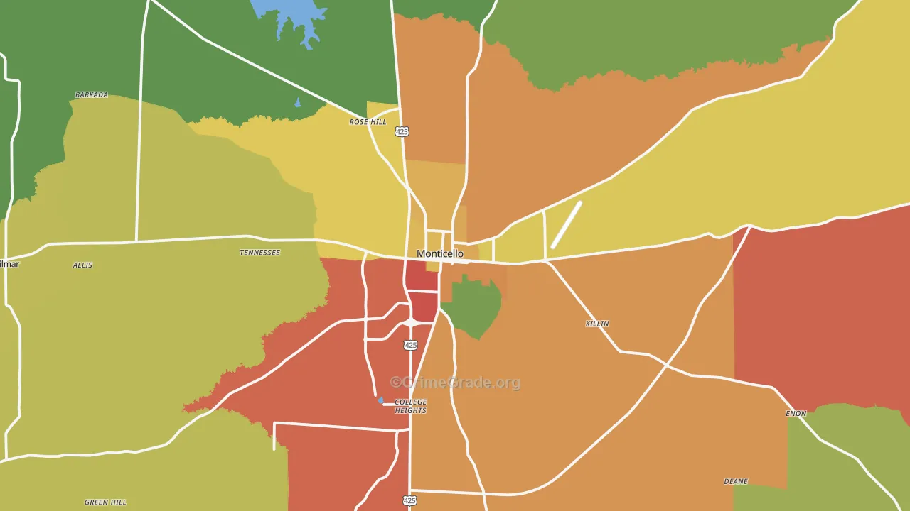 71655, AR Map of Drug-Related Crime Rates