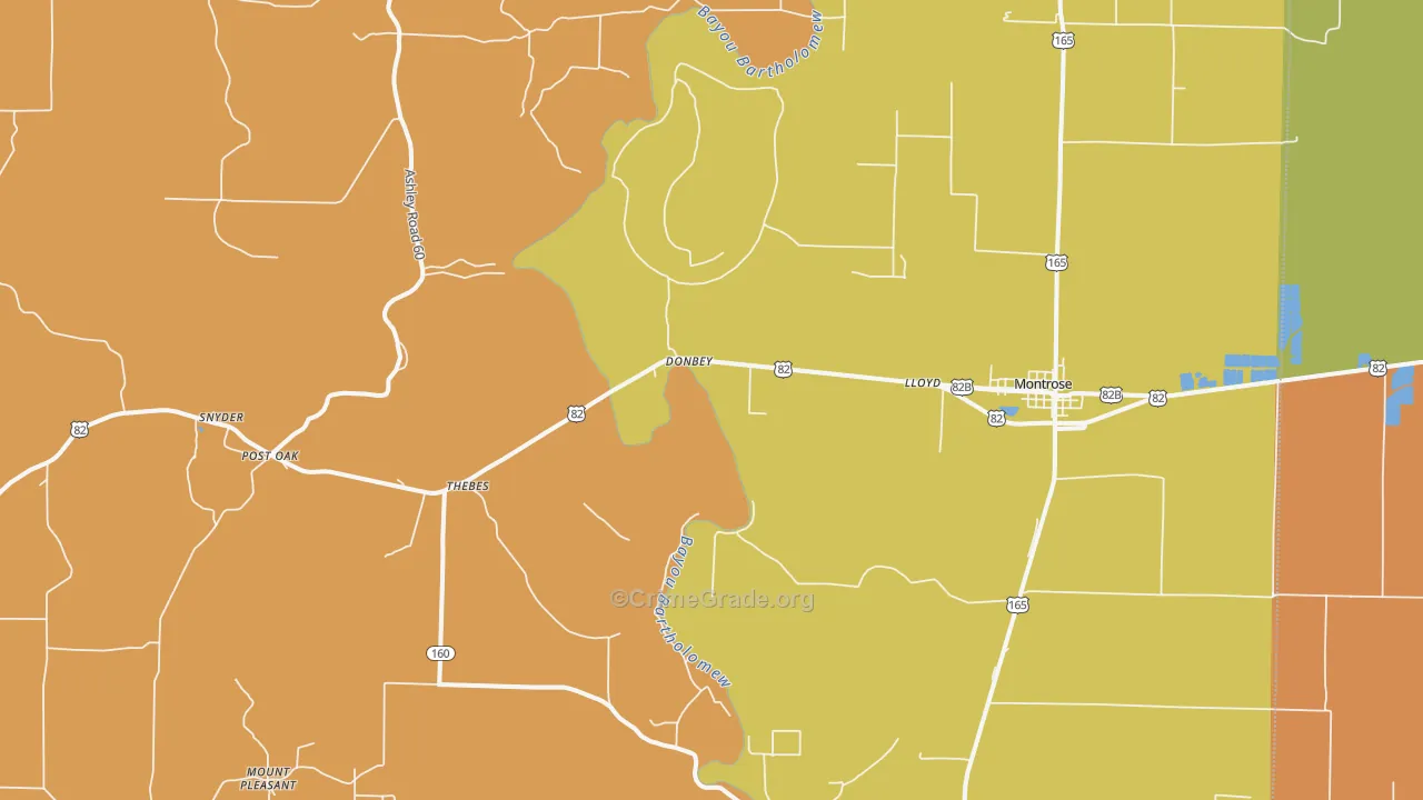 71658, AR Map of Drug-Related Crime Rates