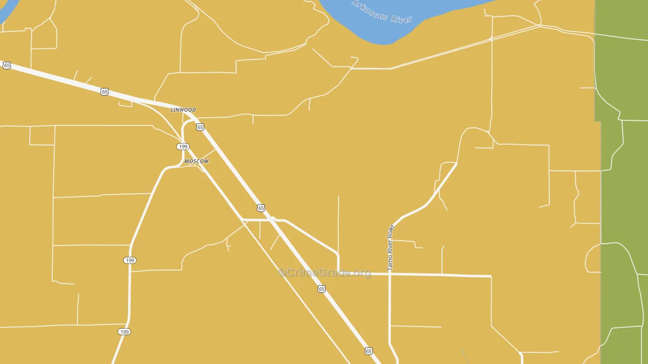 71659, AR Map of Drug-Related Crime Rates
