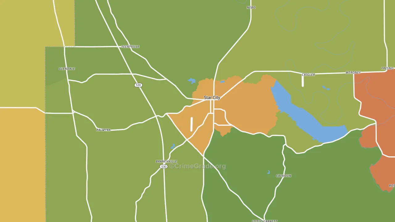 71667, AR Map of Drug-Related Crime Rates