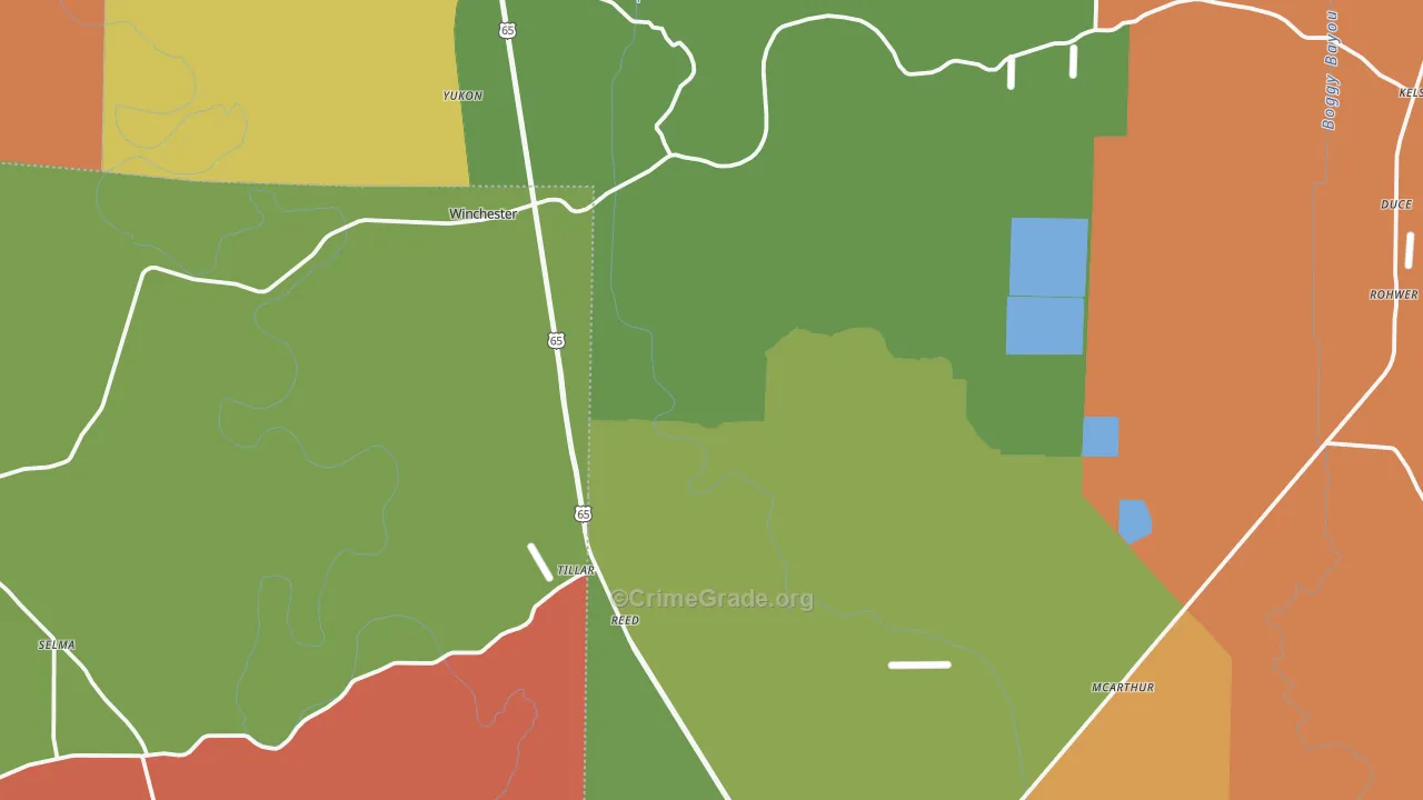 71670, AR Map of Drug-Related Crime Rates